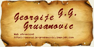 Georgije Grušanović vizit kartica